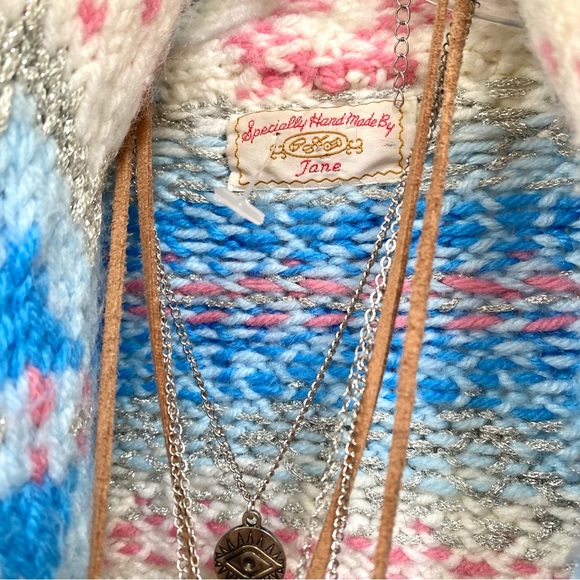 SOLD⭐️RARE Artisan HANDCRAFTED granny sweater-Navajo/NORDIC/Aztec/Pendleton vibe - Picture 6 of 16